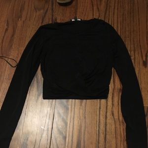 cropped black top